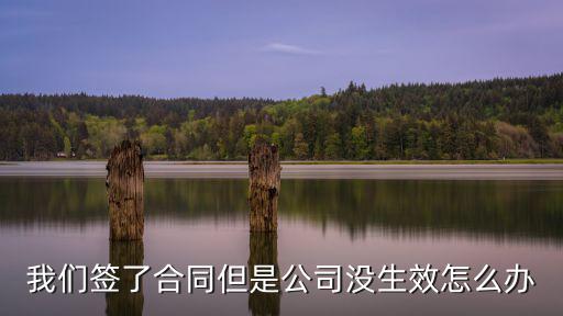 我們簽了合同但是公司沒(méi)生效怎么辦