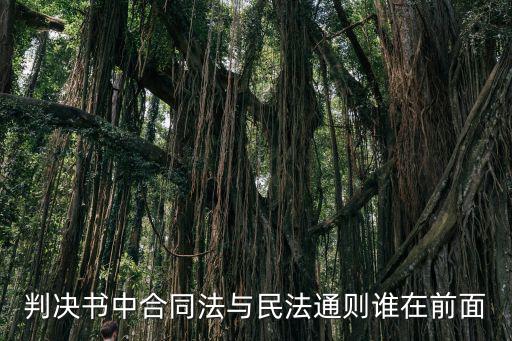 判決書(shū)中合同法與民法通則誰(shuí)在前面