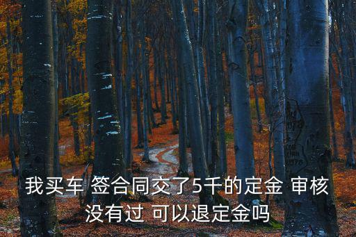 我買(mǎi)車(chē) 簽合同交了5千的定金 審核沒(méi)有過(guò) 可以退定金嗎