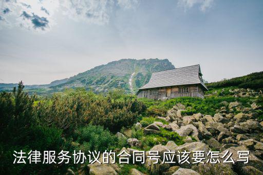法律服務協(xié)議的合同號應該要怎么寫