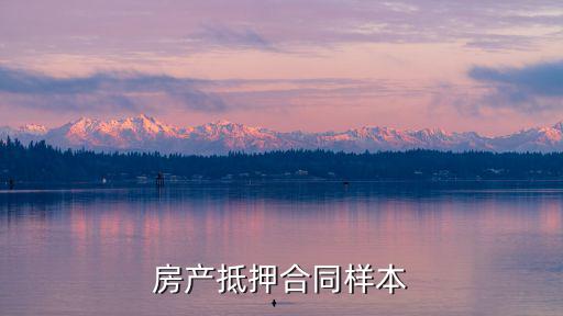 房產(chǎn)抵押合同樣本