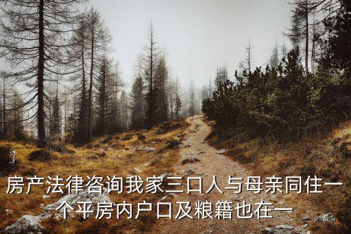 房產(chǎn)法律咨詢我家三口人與母親同住一個平房內(nèi)戶口及糧籍也在一