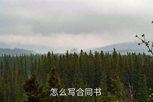法律合同書怎么寫，合同書怎么寫才具有法律