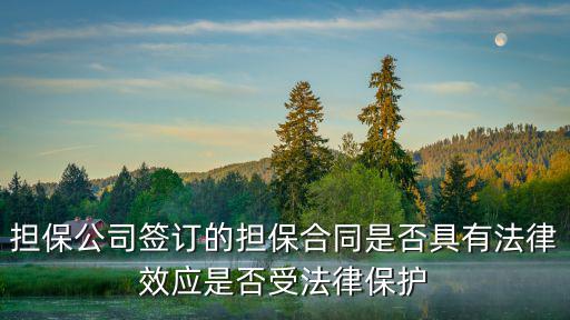 擔(dān)保合同效果怎么樣呢法律，擔(dān)保函的法律效力