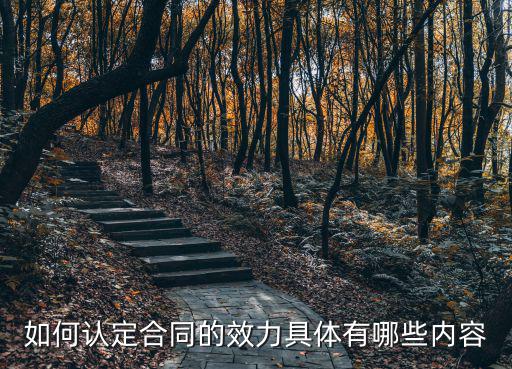 合同法效力規(guī)定，如何認(rèn)定合同的效力具體有哪些內(nèi)容