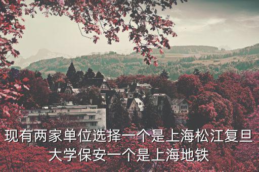 松江合同法律師怎么選崗，現(xiàn)有兩家單位選擇一個(gè)是上海松江復(fù)旦大學(xué)保安一個(gè)是上海地鐵