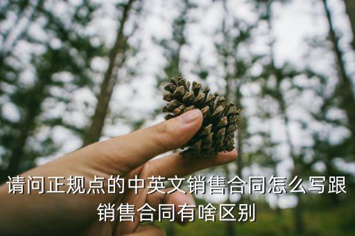 請問正規(guī)點(diǎn)的中英文銷售合同怎么寫跟銷售合同有啥區(qū)別
