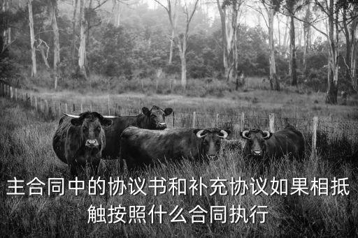 主合同中的協(xié)議書(shū)和補(bǔ)充協(xié)議如果相抵觸按照什么合同執(zhí)行