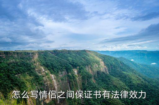怎么寫情侶之間保證書有法律效力