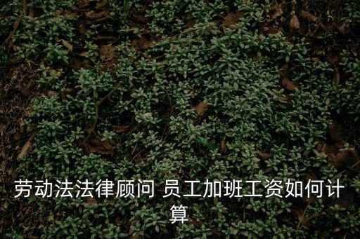 法律顧問怎么簽合同的工資，勞動法法律顧問 員工加班工資如何計算