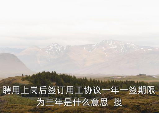 聘用上崗后簽訂用工協(xié)議一年一簽期限為三年是什么意思  搜