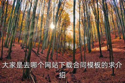 大家是去哪個網(wǎng)站下載合同模板的求介紹