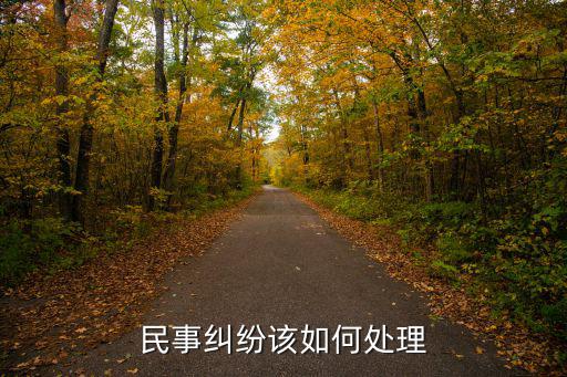 民事糾紛該如何處理