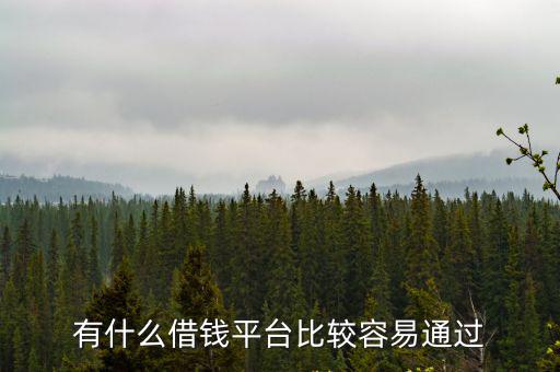 有什么借錢(qián)平臺(tái)比較容易通過(guò)
