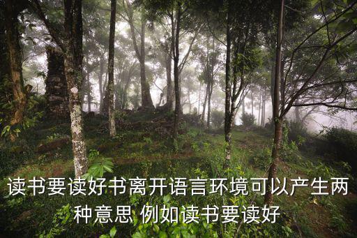 民法典案解100例，讀書要讀好書離開語言環(huán)境可以產(chǎn)生兩種意思 例如讀書要讀好
