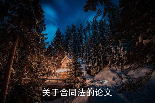 關(guān)于合同法的論文