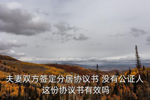 婚內(nèi)分居協(xié)議書有法律效力嗎，分居協(xié)議書有法律效力嗎