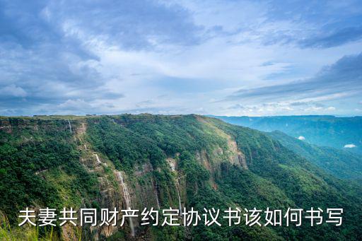 夫妻共同財產(chǎn)約定協(xié)議書該如何書寫