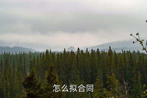 擬合同，如何擬合同協(xié)議書