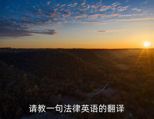 法律英語(yǔ)教程翻譯，如何翻譯法律英語(yǔ)