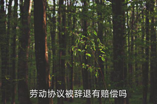 勞動(dòng)協(xié)議被辭退有賠償嗎