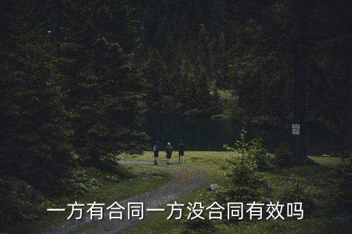 一方有合同一方?jīng)]合同有效嗎