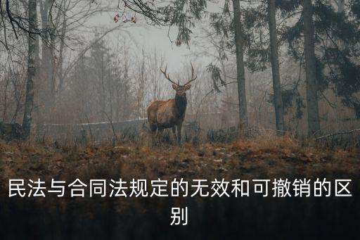 民法典無效合同規(guī)定，民法與合同法規(guī)定的無效和可撤銷的區(qū)別