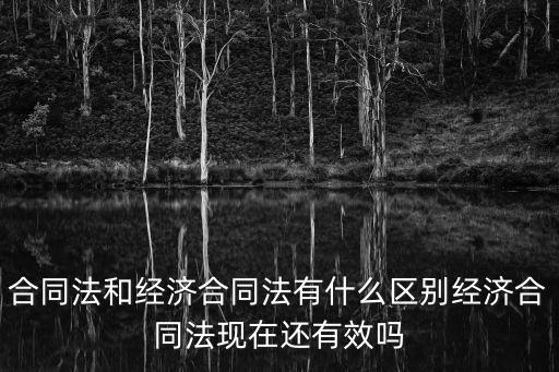 合同法和經(jīng)濟合同法有什么區(qū)別經(jīng)濟合同法現(xiàn)在還有效嗎
