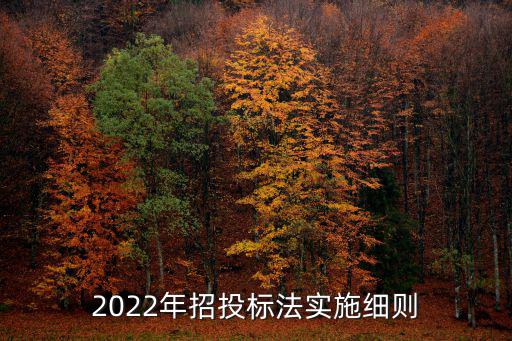 2022年招投標(biāo)法實(shí)施細(xì)則