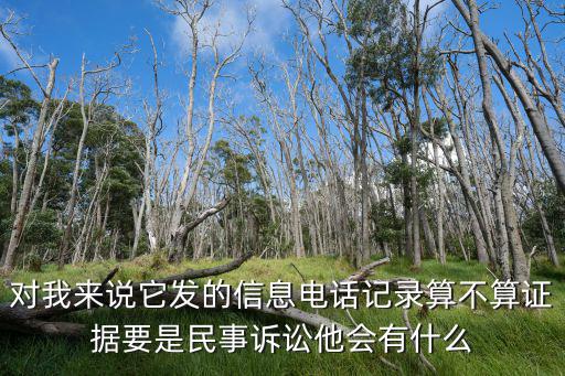 咨詢12348等于留下證據(jù)，對我來說它發(fā)的信息電話記錄算不算證據(jù)要是民事訴訟他會有什么