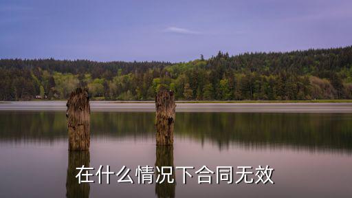在什么情況下合同無效