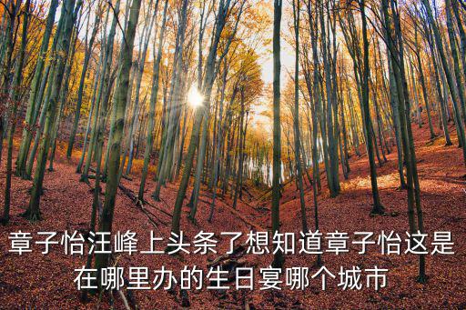 章子怡汪峰上頭條了想知道章子怡這是在哪里辦的生日宴哪個(gè)城市