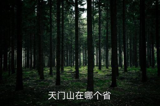 天門山在哪個省