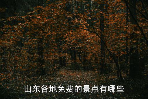 山東各地免費(fèi)的景點(diǎn)有哪些