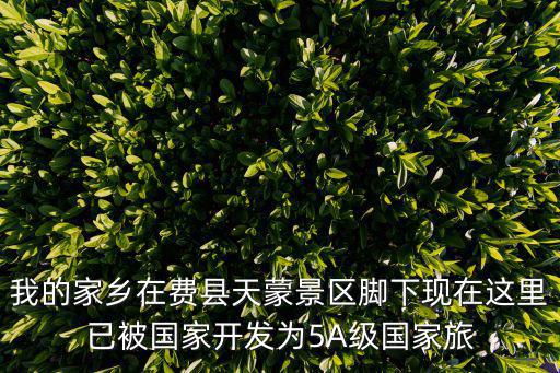 我的家鄉(xiāng)在費縣天蒙景區(qū)腳下現(xiàn)在這里已被國家開發(fā)為5A級國家旅