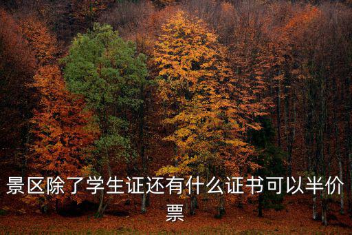景區(qū)除了學生證還有什么證書可以半價票