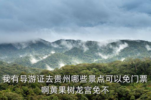 我有導(dǎo)游證去貴州哪些景點(diǎn)可以免門票啊黃果樹龍宮免不