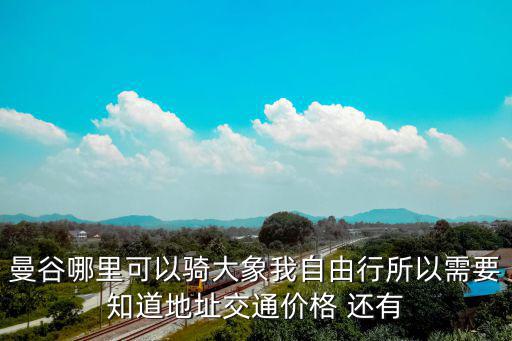 曼谷哪里可以騎大象我自由行所以需要知道地址交通價格 還有