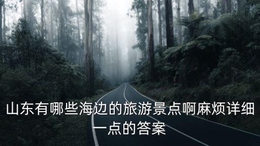 山東有哪些海邊的旅游景點啊麻煩詳細一點的答案