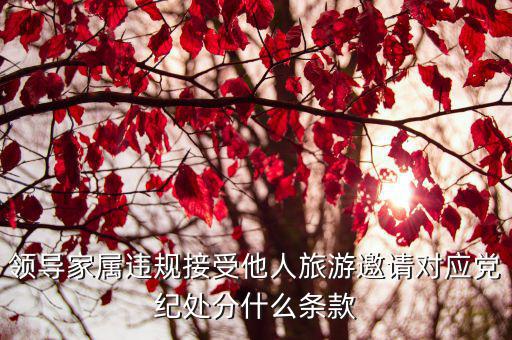 領(lǐng)導(dǎo)家屬違規(guī)接受他人旅游邀請(qǐng)對(duì)應(yīng)黨紀(jì)處分什么條款