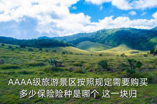 AAAA級(jí)旅游景區(qū)按照規(guī)定需要購(gòu)買多少保險(xiǎn)險(xiǎn)種是哪個(gè) 這一塊歸