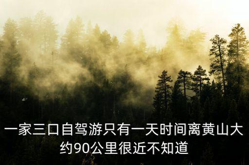 一家三口自駕游只有一天時(shí)間離黃山大約90公里很近不知道