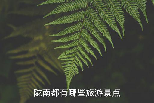 隴南都有哪些旅游景點(diǎn)