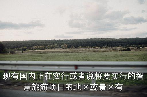 現(xiàn)有國(guó)內(nèi)正在實(shí)行或者說(shuō)將要實(shí)行的智慧旅游項(xiàng)目的地區(qū)或景區(qū)有