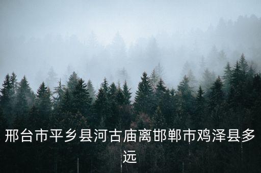 河古廟在哪個(gè)縣旅游景區(qū)，成都到邢臺(tái)市平鄉(xiāng)縣河古廟鎮(zhèn)怎么坐車啊