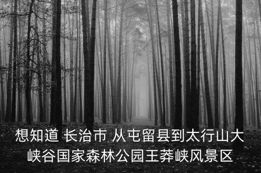 想知道 長(zhǎng)治市 從屯留縣到太行山大峽谷國(guó)家森林公園王莽峽風(fēng)景區(qū)