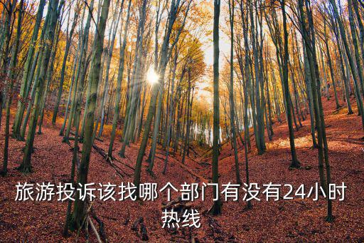 旅游投訴該找哪個(gè)部門(mén)有沒(méi)有24小時(shí)熱線