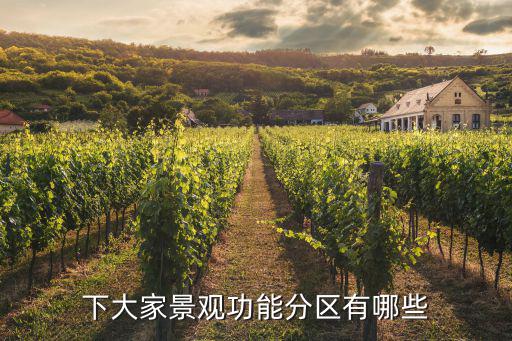 下大家景觀功能分區(qū)有哪些
