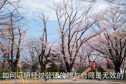 如何證明經(jīng)過公證的贈與合同是無效的