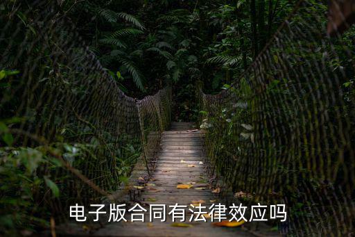 電子版合同有法律效應(yīng)嗎
